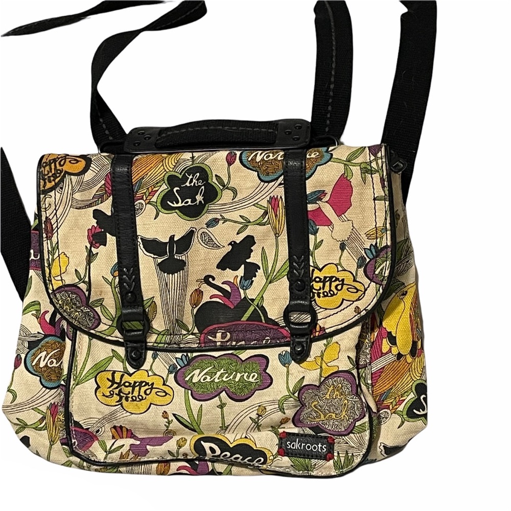 Sakroots Artistic Cream and Black Backpack
